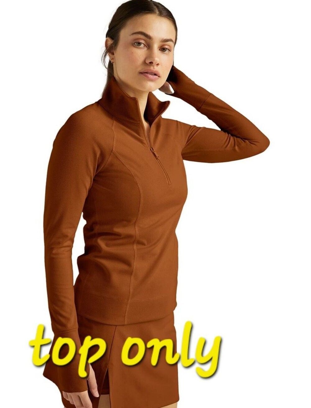 Beyond Yoga Heather Rib Take A Hike Zip Pullover Size Small